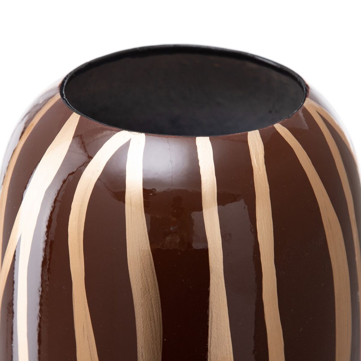 Vas Zebra Keramik Gyllene Brun 18 x 18 x 48 cm - 4