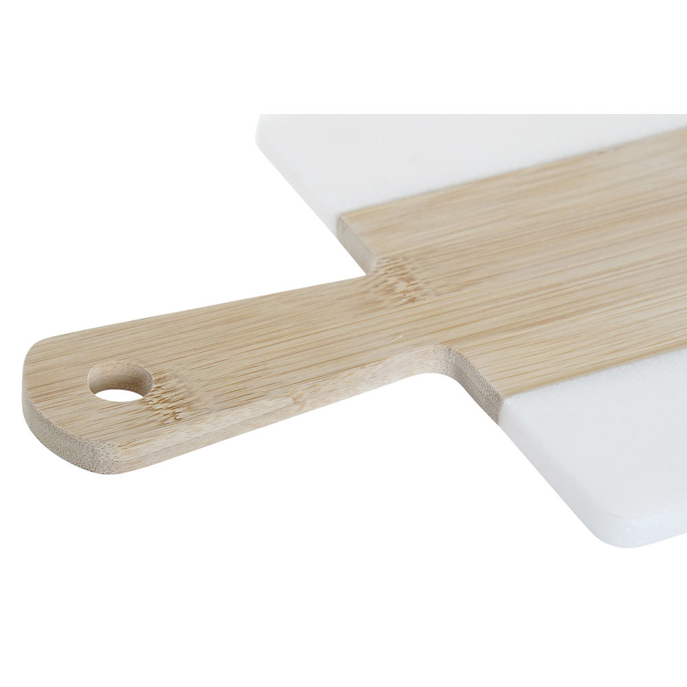 Skärbräda DKD Home Decor Vit Naturell Bambu Marmor Plast Rektangulär 38 x 18 x 1 cm - 3