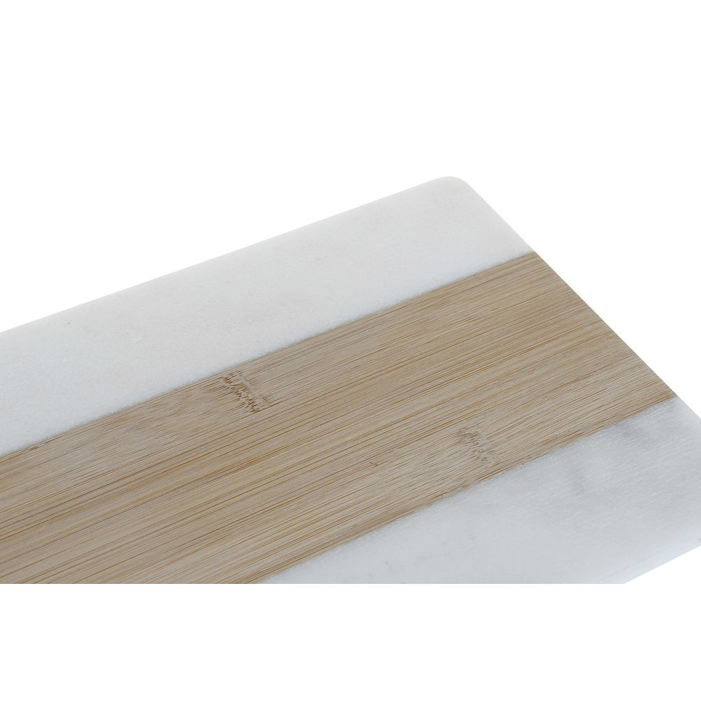 Skärbräda DKD Home Decor Vit Naturell Bambu Marmor Plast Rektangulär 38 x 18 x 1 cm - 5