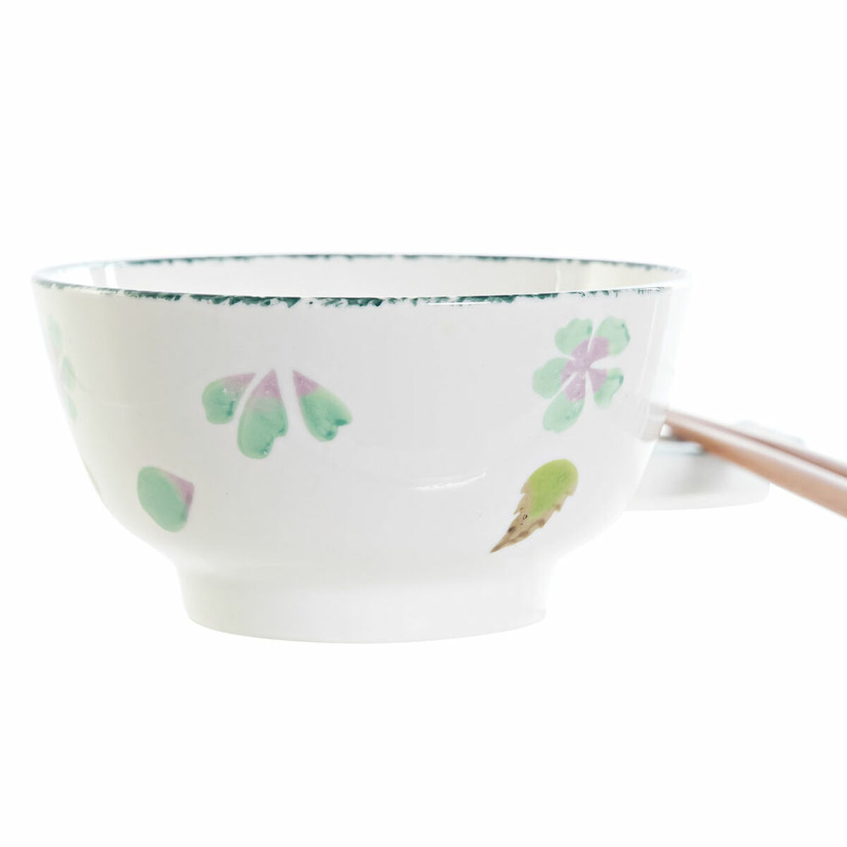 Sushiset DKD Home Decor 25 x 25 x 6,5 cm Porslin Trä Vit Grön Orientalisk (6 Delar) (25 x 25 x 6,5 cm) (6 pcs) - 6