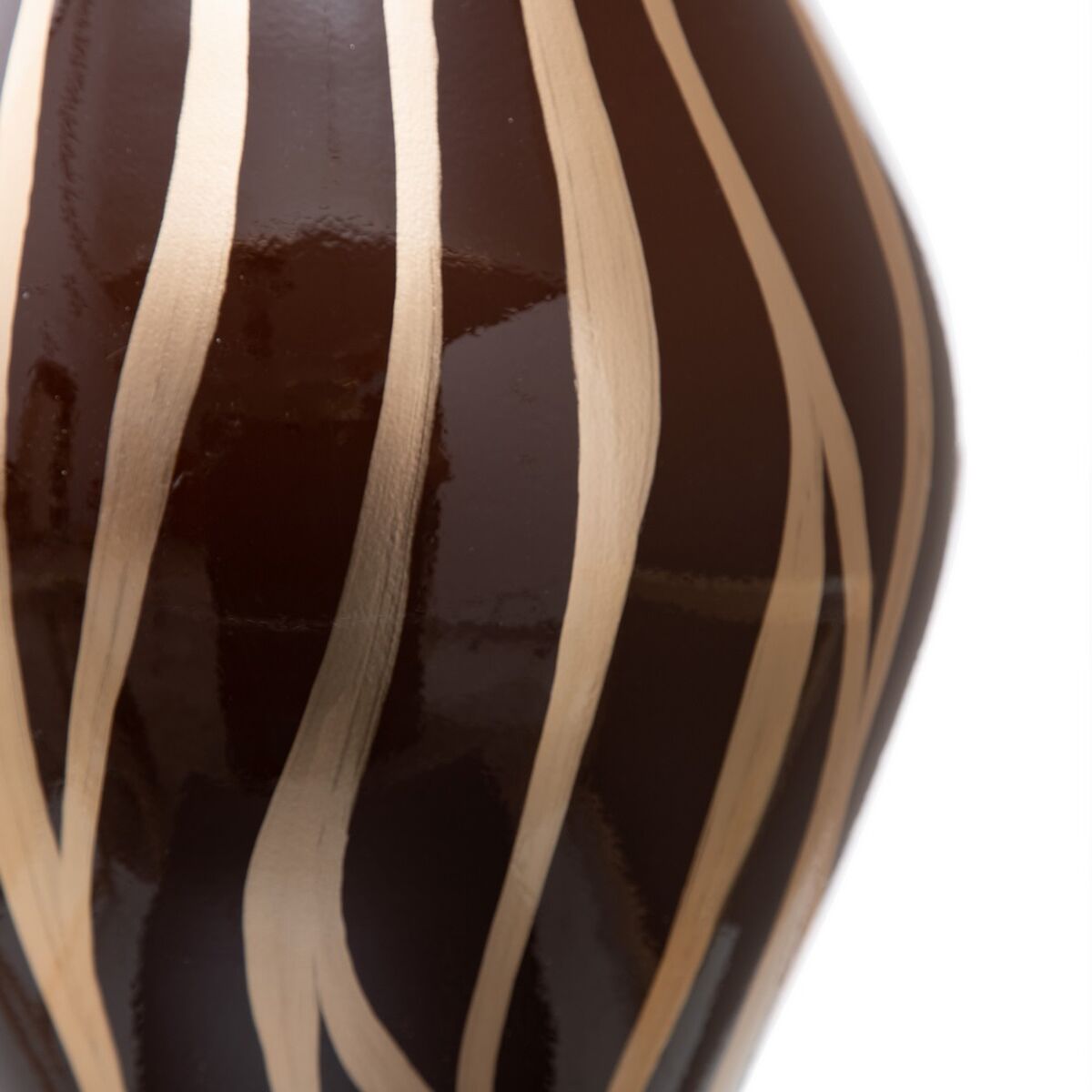 Vas Zebra Keramik Gyllene Brun 23 x 23 x 43 cm - 3
