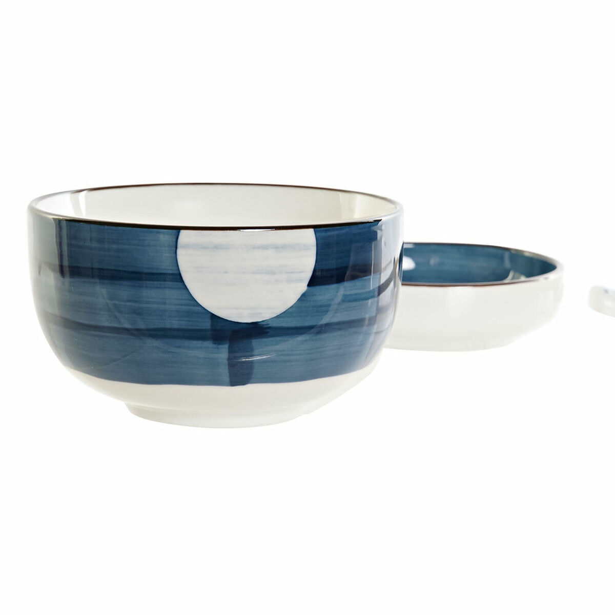 Sushiset DKD Home Decor 34 x 29,5 x 7,3 cm Porslin Blå Vit Orientalisk (34 x 29,5 x 7,3 cm) - 6