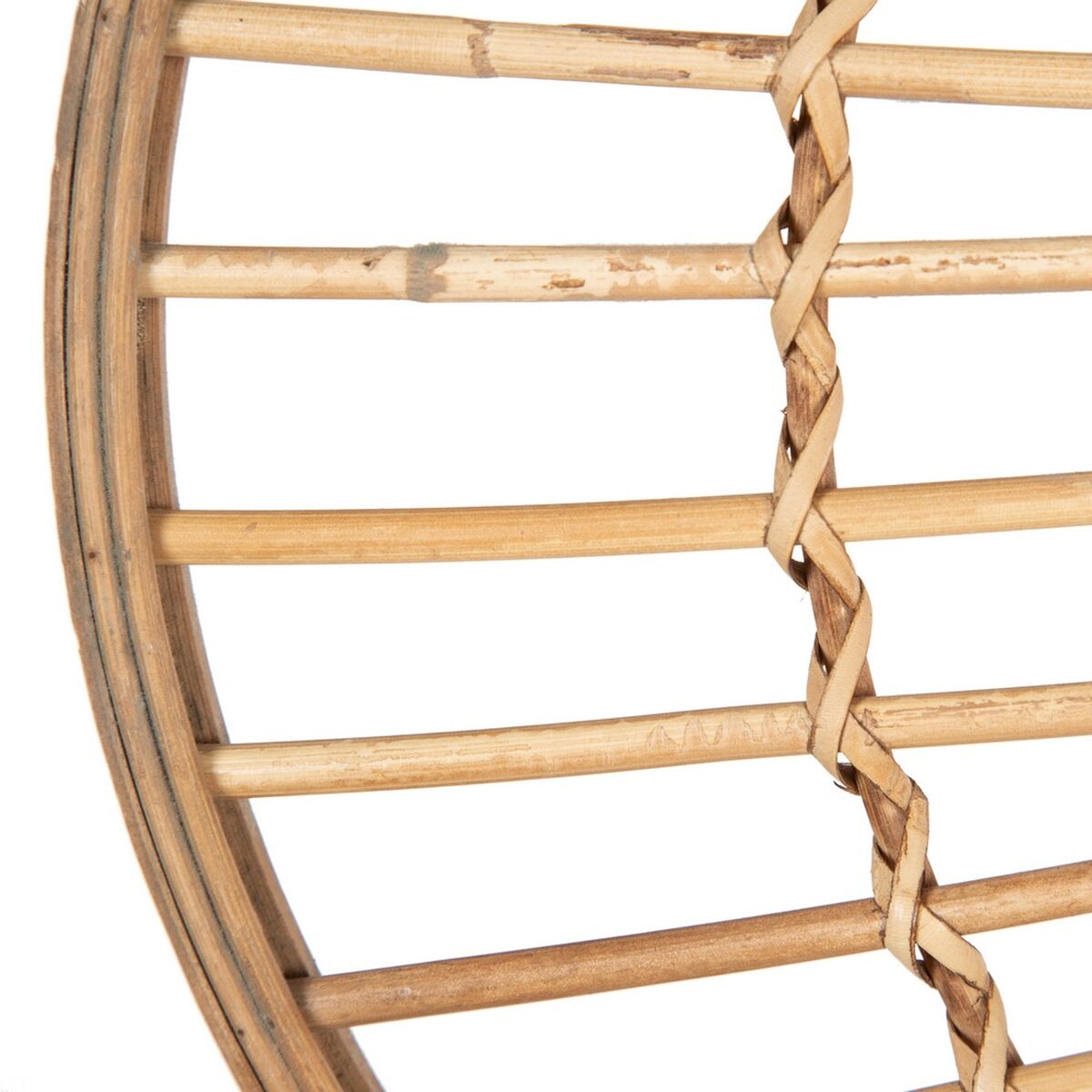 Väggspegel 82 x 3,5 x 47,5 cm Naturell Rattan - 4