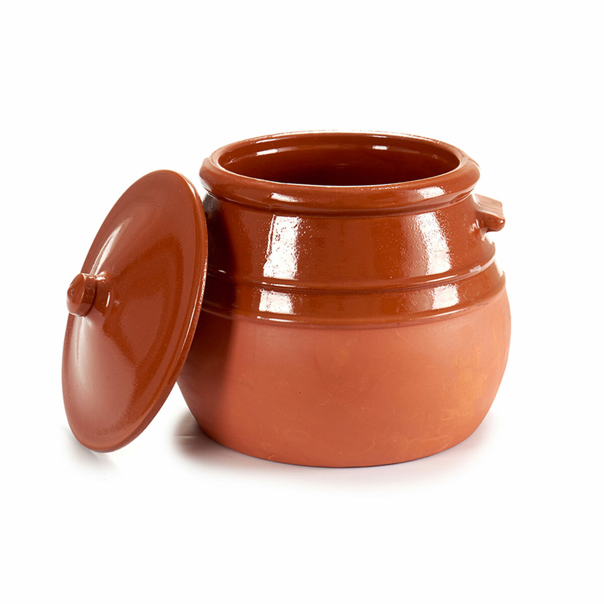 Gryta med lock Terrakotta 3,5 L 23 x 22 x 23 cm (4 antal) - 2