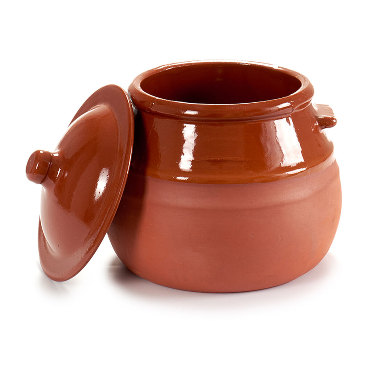 Gryta med lock Terrakotta 2 L 19 x 20,5 x 18 cm (4 antal) - 2