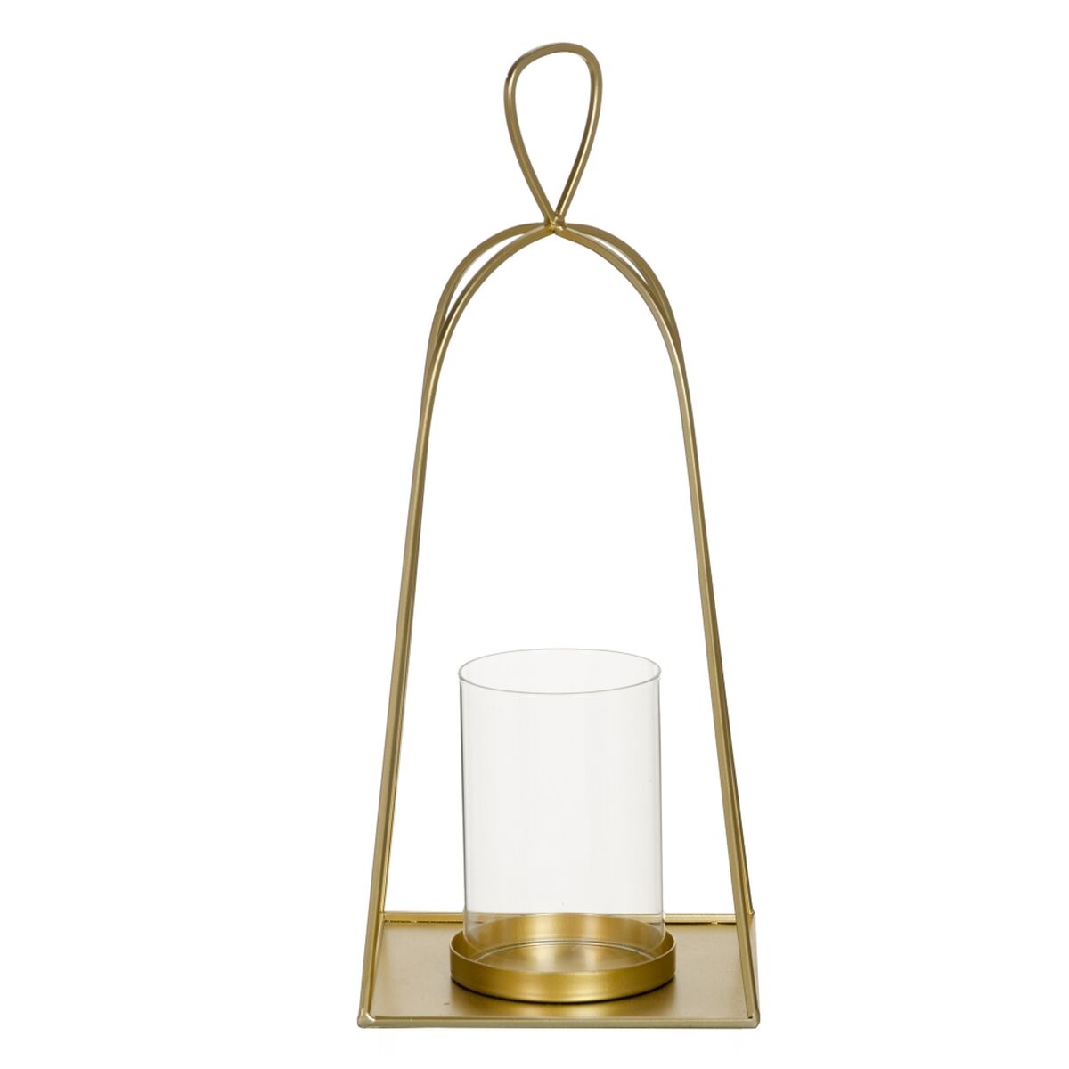 Ljusstakar Glas Gyllene Metall 19 x 19 x 46 cm - 4