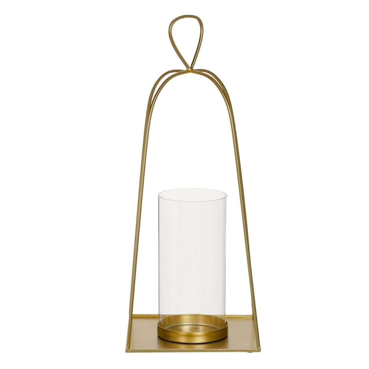 Ljusstakar Glas Gyllene Metall 23 x 23 x 56 cm - 4