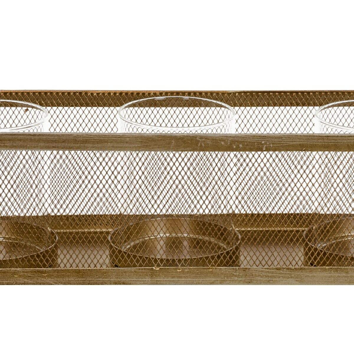 Ljusstakar 56 x 12 x 10 cm Glas Gyllene Metall - 3