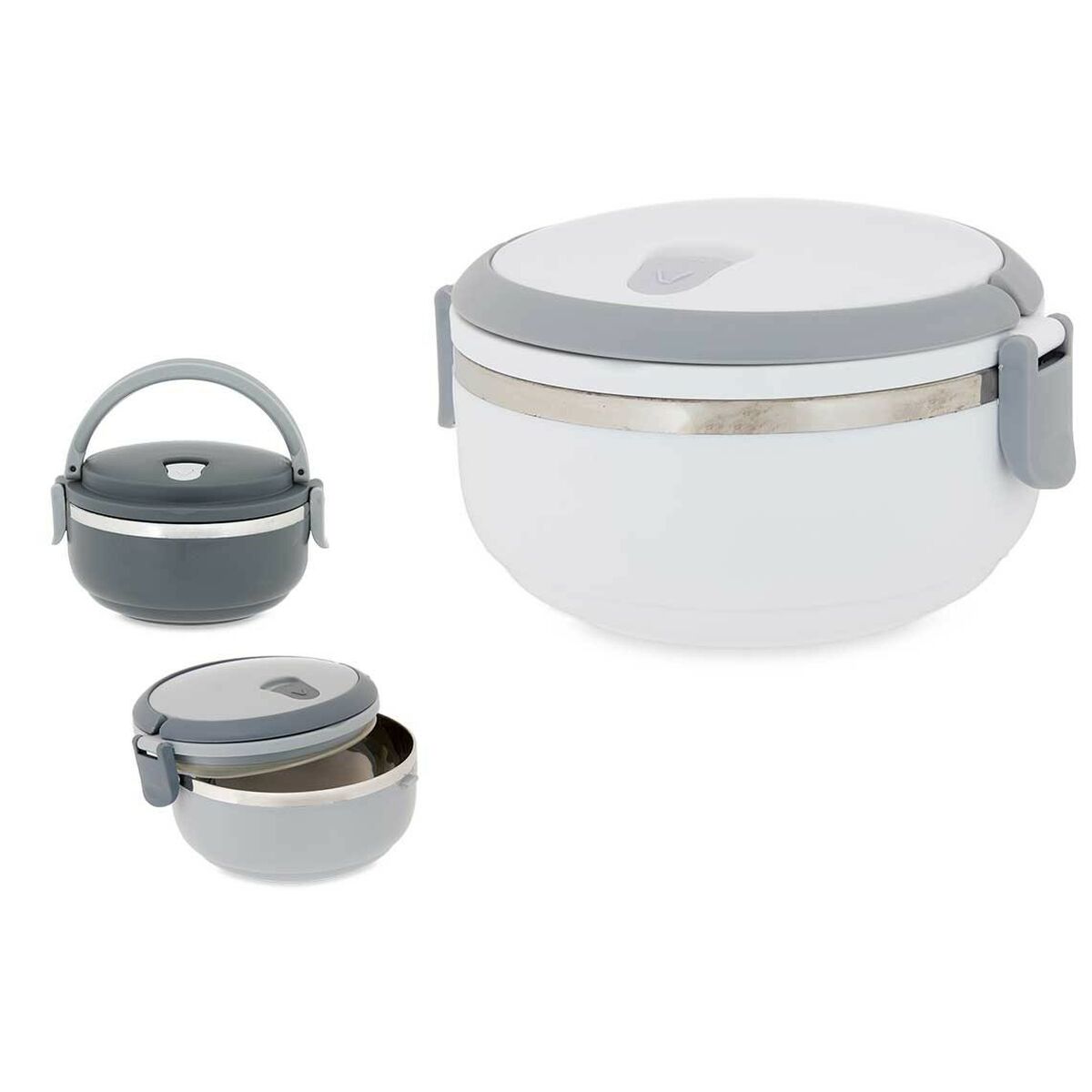 Rund matlåda med lock Plast 700 ml (12 antal) - 2