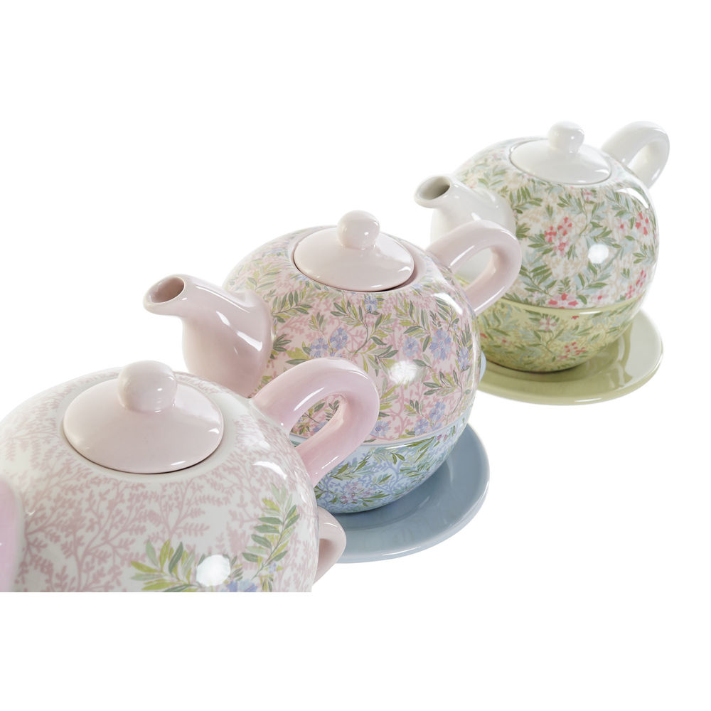 Tekanna DKD Home Decor Blå Grön Rosa Metall Dolomite 750 ml (3 antal) - 4