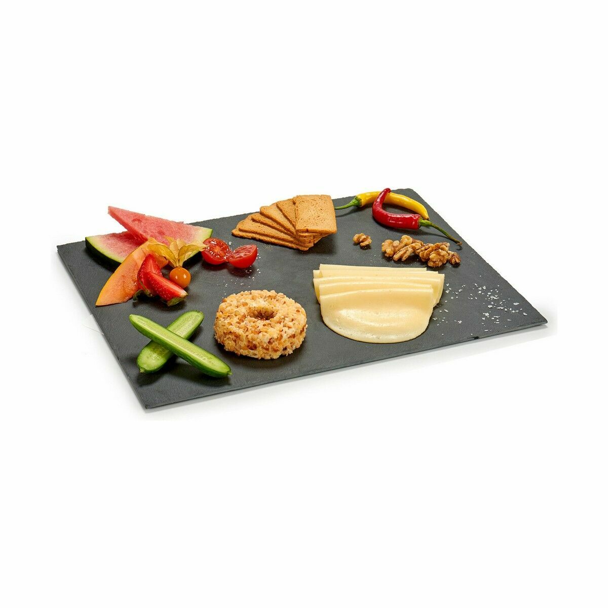 Snacksbricka Svart Skiffer 40 x 0,5 x 30 cm (10 antal) - 2