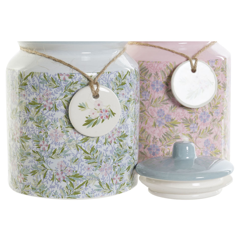 Burk DKD Home Decor Virágok 11,5 x 11,5 x 16 cm (3 antal) - 3