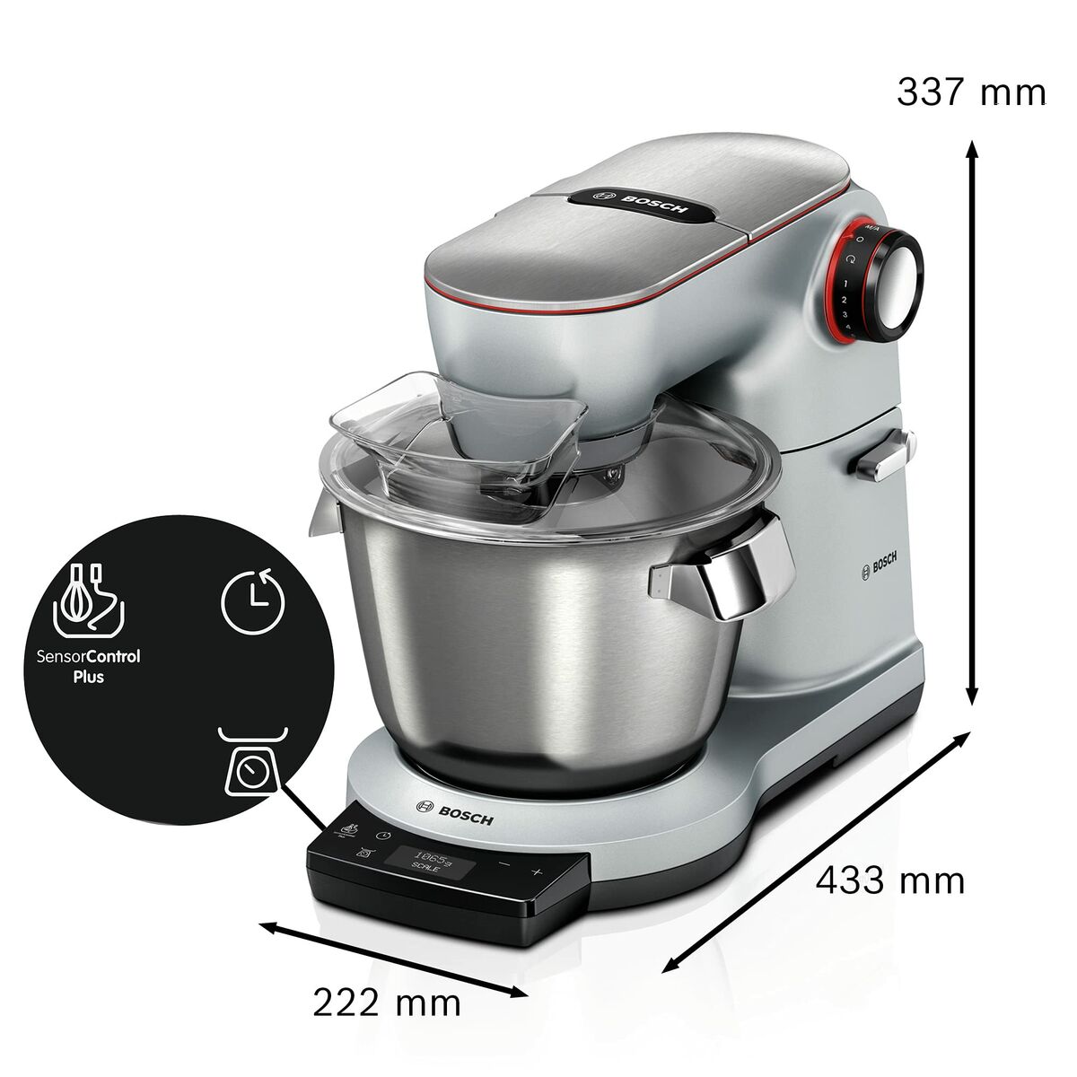 mixer-knådmaskinen med skål BOSCH MUM9AX5S00 5,5 L 1500 W - 2
