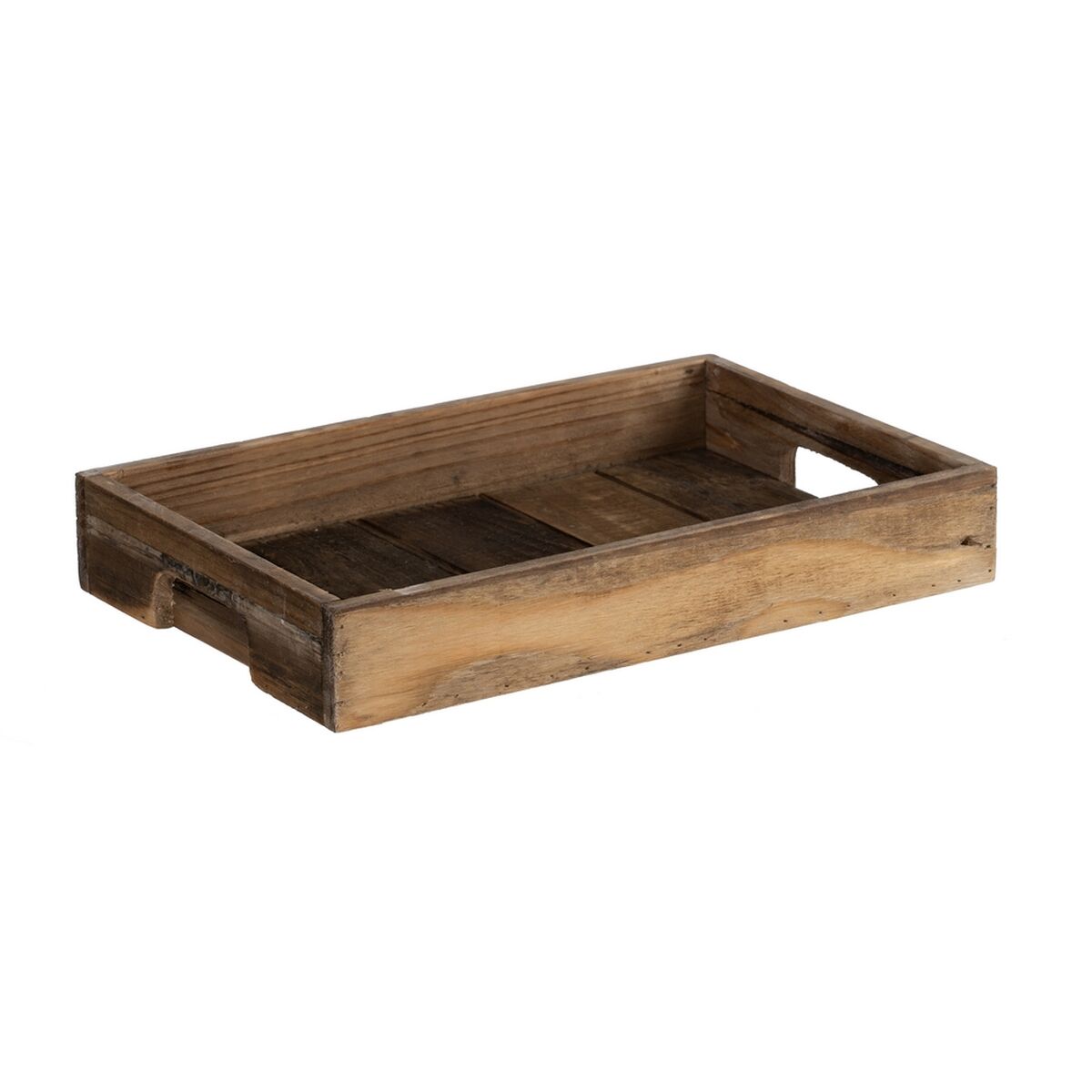 Snacksbricka 48 x 32 x 6 cm Naturell Granträ 3 Delar - 4