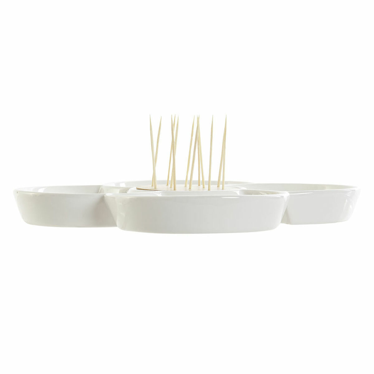 Tilltuggsset DKD Home Decor Multicolour Naturell Bambu Stengods Cottage 22 x 22 x 7 cm - 5
