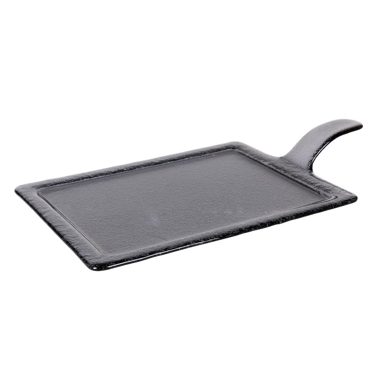 Bricka Inde Svart Glas 46 x 27 cm