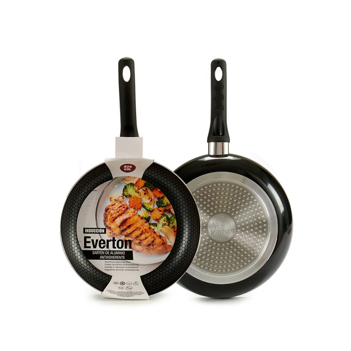 Stekpanna Everton 26 cm Svart Aluminium (6 antal) - 2