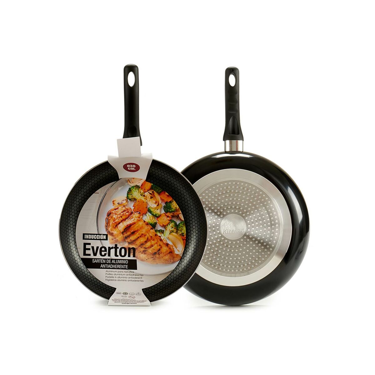 Stekpanna Everton 30 cm Svart Aluminium (6 antal) - 2