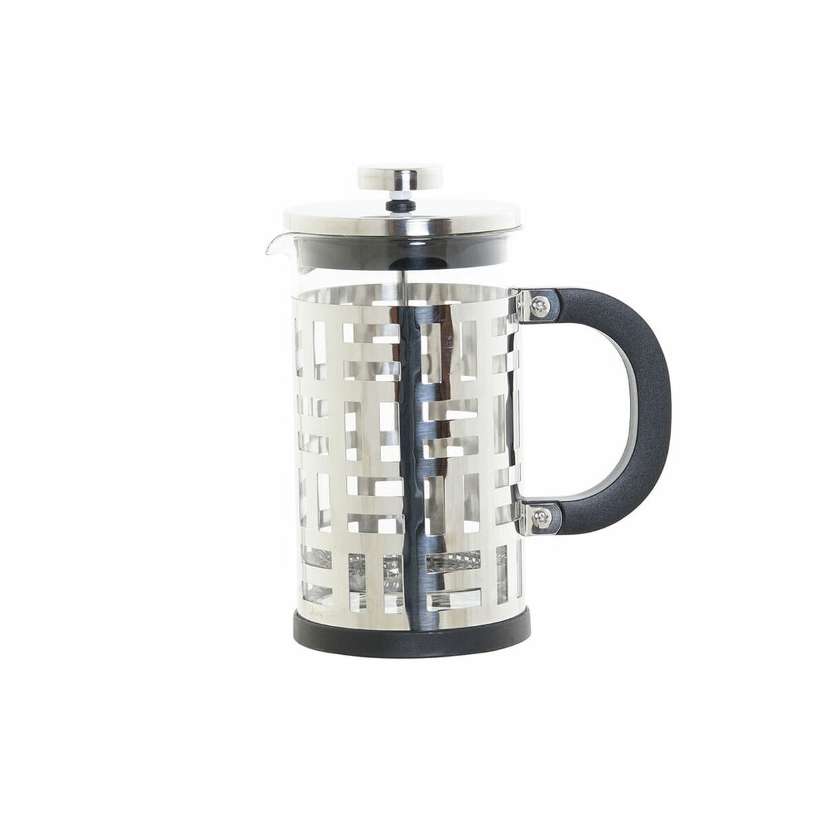 Ljusstakar DKD Home Decor Svart Silvrig Rostfritt stål Plast Borosilikatglas 600 ml 16 x 9 x 18 cm - 3