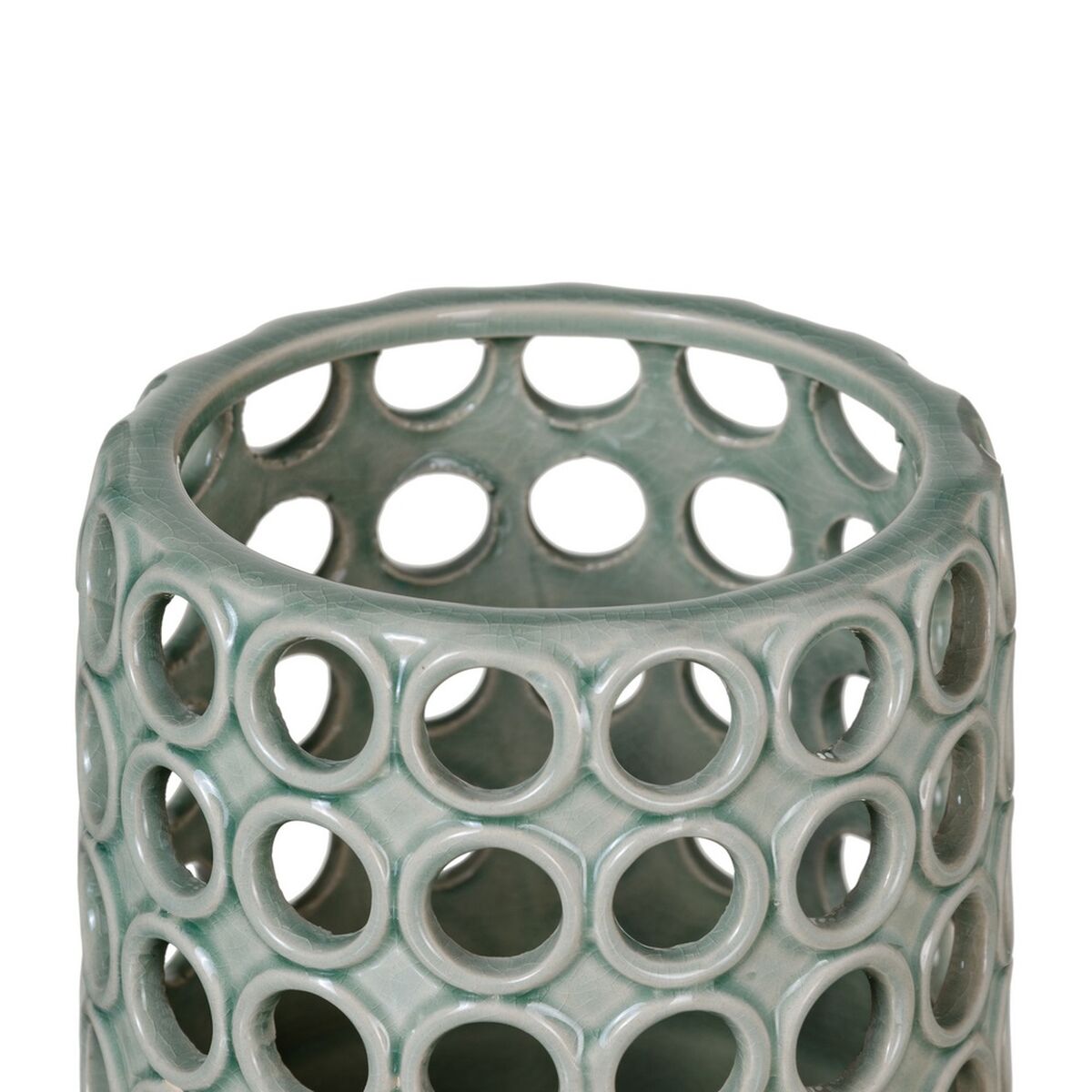 Vas 14,5 x 14,5 x 21 cm Keramik Grön - 3