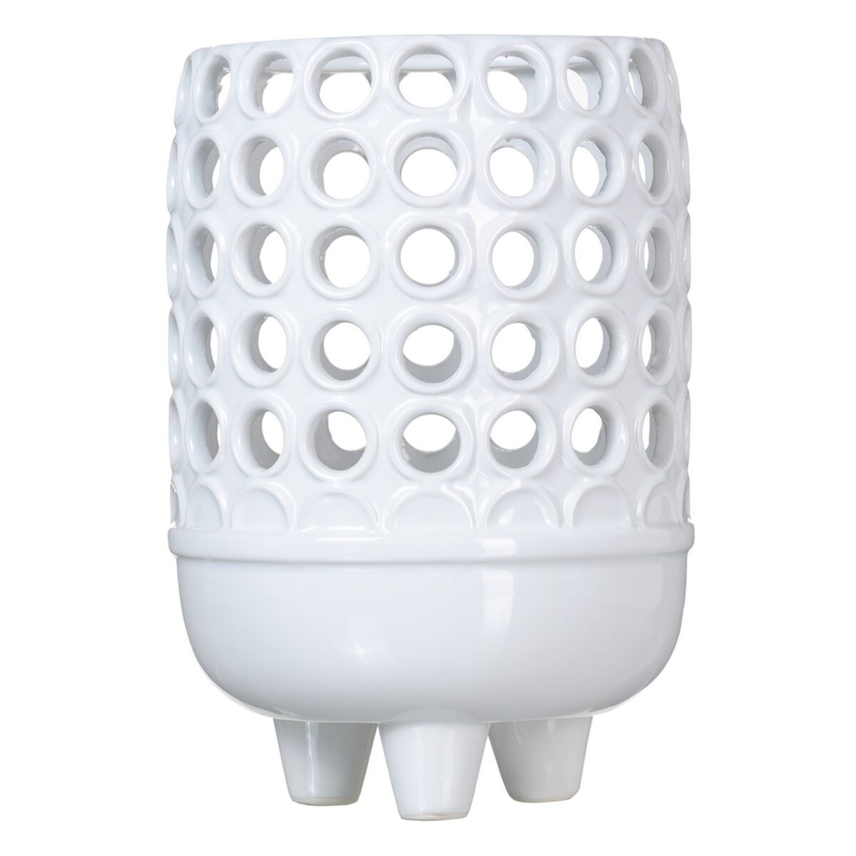 Vas 16,5 x 16,5 x 24,5 cm Keramik Vit - 4