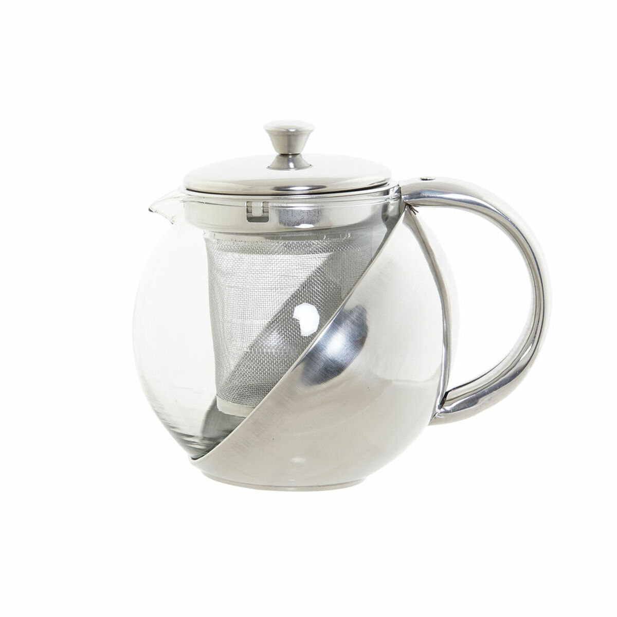 Tekanna DKD Home Decor Silvrig Rostfritt stål Glas Plast 500 ml 14 x 11 x 12 cm - 3