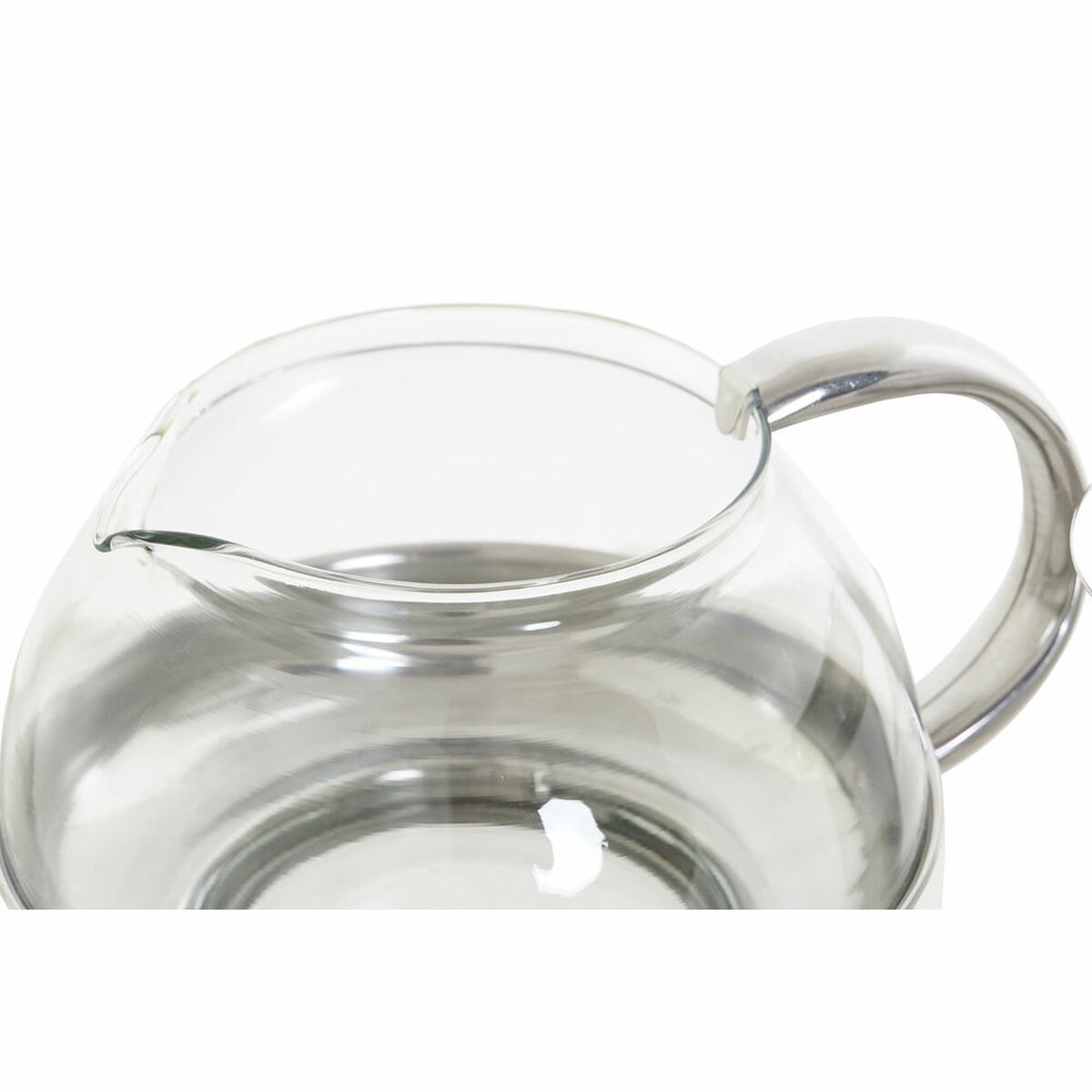 Tekanna DKD Home Decor Silvrig Rostfritt stål Glas Plast 18 x 14 x 12 cm - 5