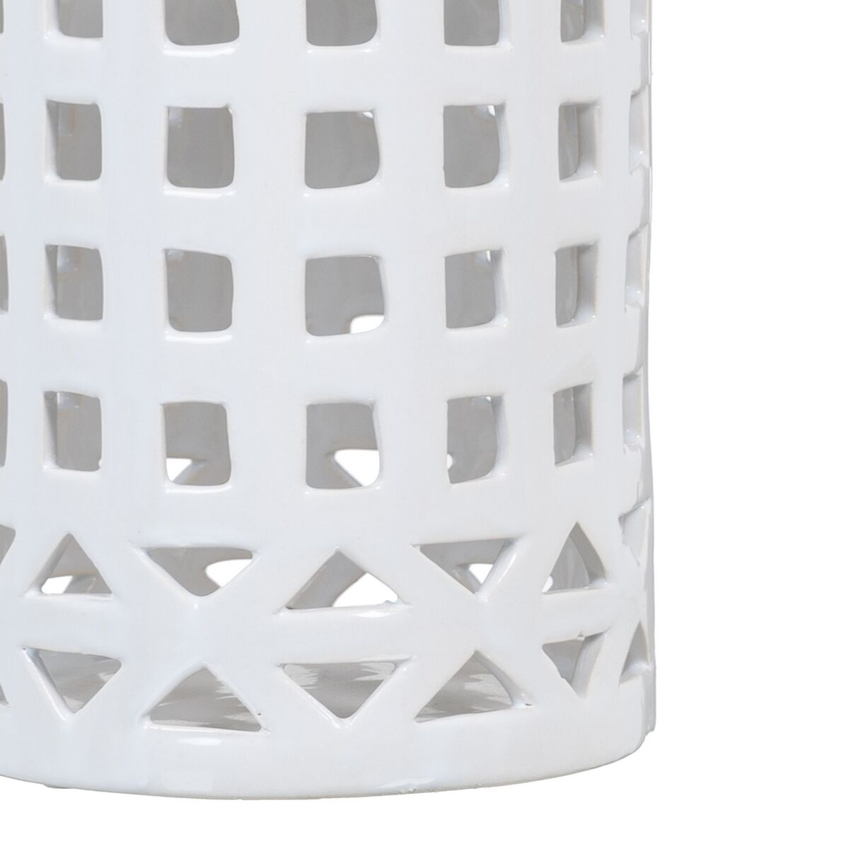 Vas 15 x 15 x 25,5 cm Keramik Vit - 3