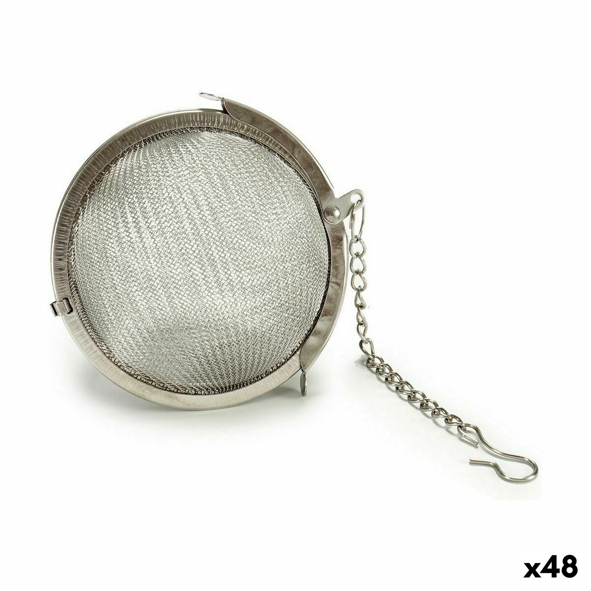 Infusionsfilter Mini Silvrig Metall 2,5 x 18,7 x 10,3 cm (48 antal)