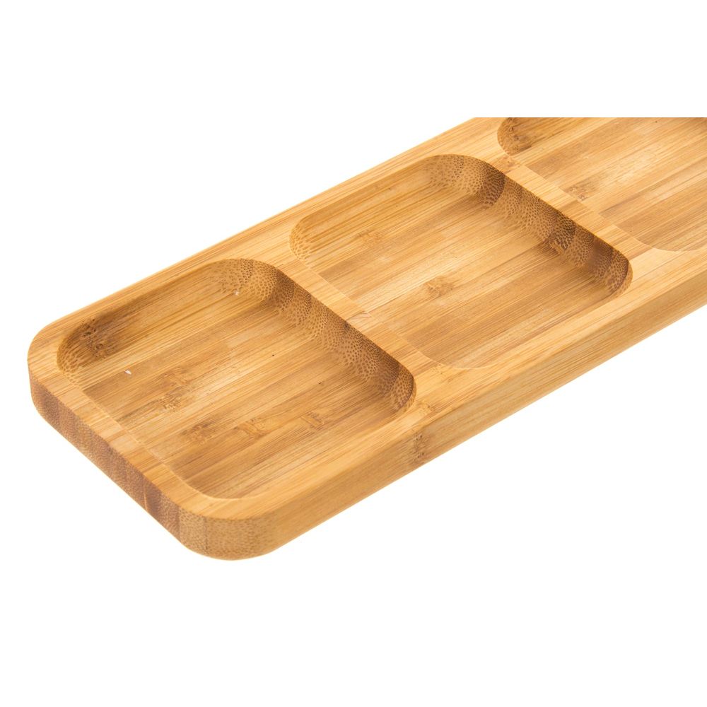 Bricka DKD Home Decor Multicolour Naturell Bambu 33 x 10 x 2 cm - 2