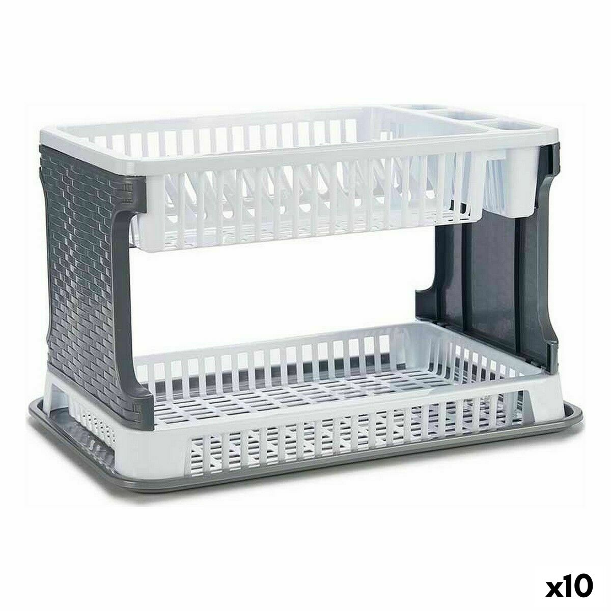 Torkställ Vit Plast 44,5 x 30,3 x 27 cm (10 antal)