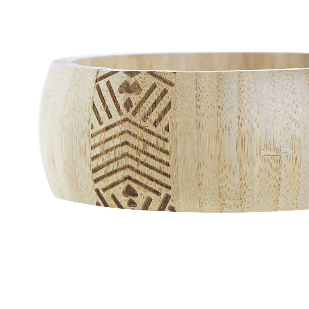 Snacksbricka DKD Home Decor Svart Multicolour Naturell Bambu 15 x 15 x 5,5 cm - 2