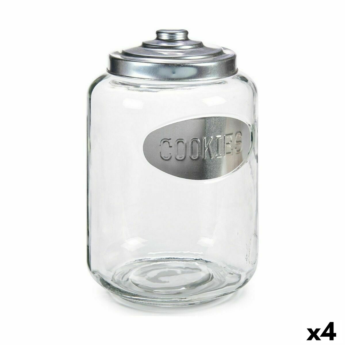 Kakburk Silvrig Metall 580 ml 19 x 28 x 19 cm (4 antal)
