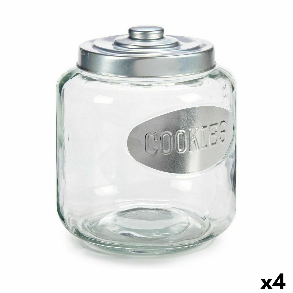 Kakburk Silvrig Metall 400 ml 19 x 22,5 x 19 cm (4 antal)