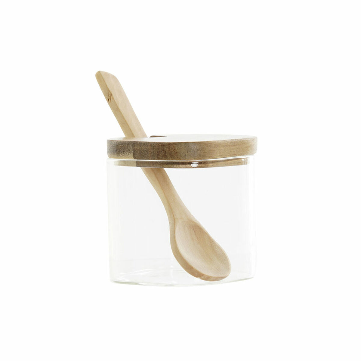 Uppsättning med 3 Burkar DKD Home Decor Multicolour Transparent Naturell 150 ml 20,5 x 8 x 1,5 cm - 6
