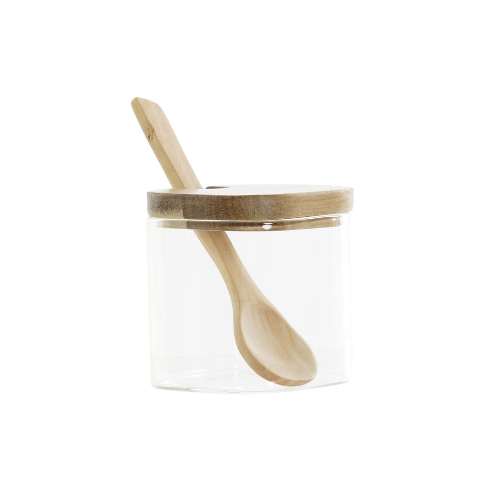 Uppsättning med 3 Burkar DKD Home Decor Multicolour Transparent Naturell 150 ml 20,5 x 8 x 1,5 cm - 3