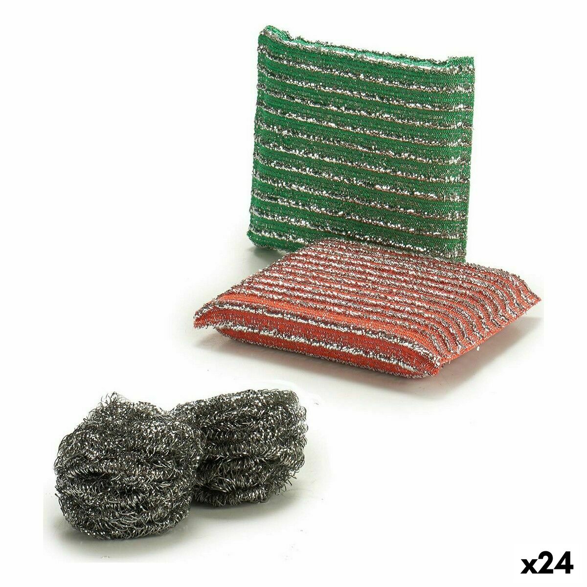 Uppsättning av skurmaskiner metallic (24 antal)