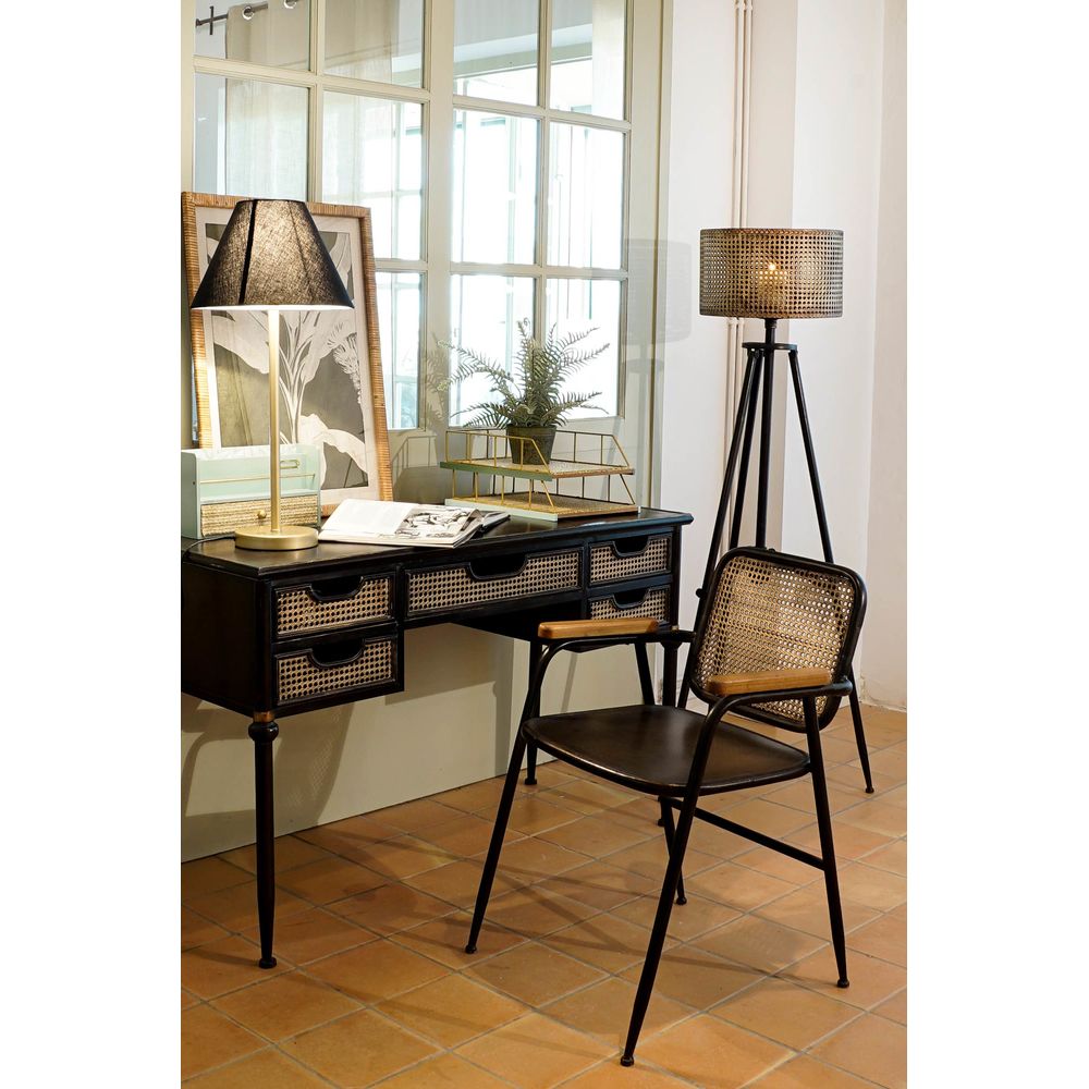 Ljusstakar DKD Home Decor Svart Metall Stående (2 pcs) - 4