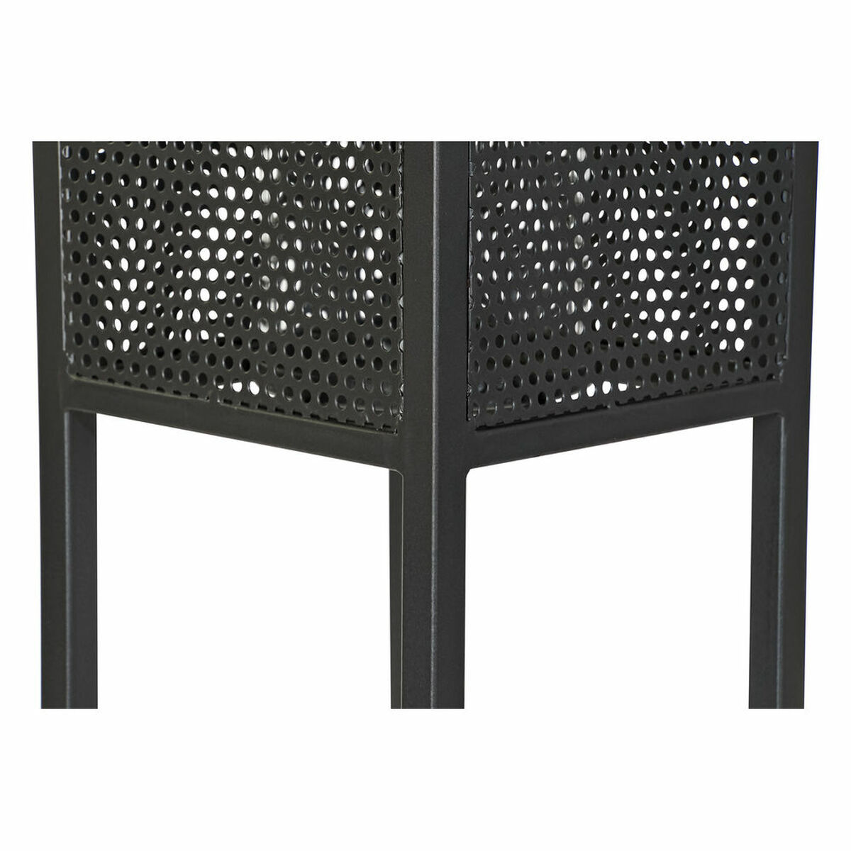 Ljusstakar DKD Home Decor Svart Metall Glas (20 x 20 x 82 cm) - 5