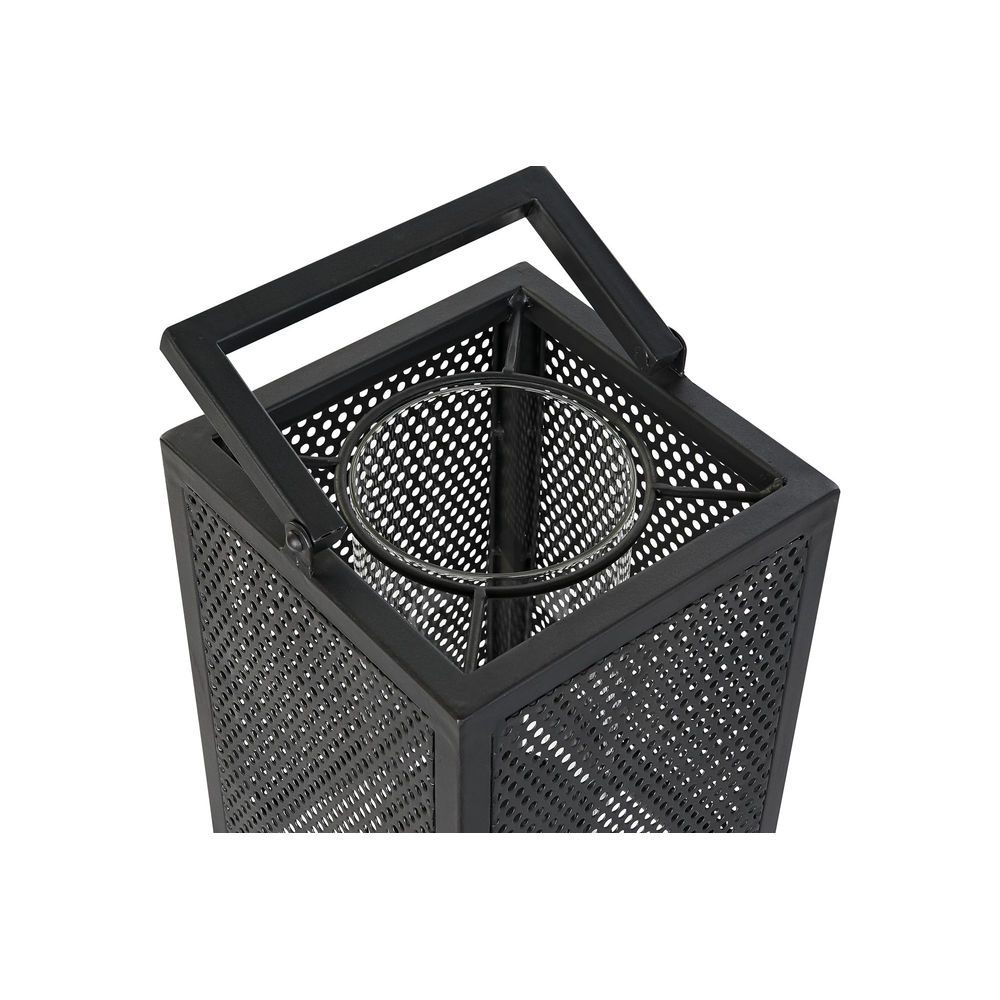 Ljusstakar DKD Home Decor Svart Metall Glas (20 x 20 x 82 cm) - 3
