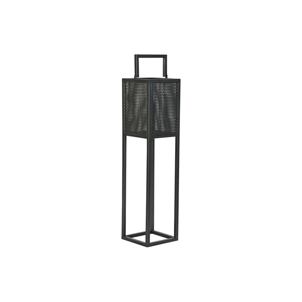 Ljusstakar DKD Home Decor Svart Metall Glas (20 x 20 x 82 cm)