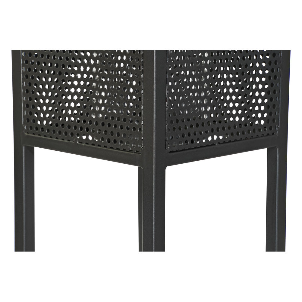 Ljusstakar DKD Home Decor Svart Metall Glas (20 x 20 x 82 cm) - 2