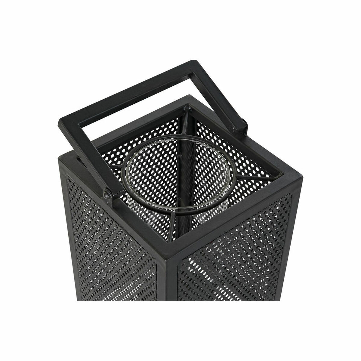 Ljusstakar DKD Home Decor Svart Metall Glas (20 x 20 x 82 cm) - 6