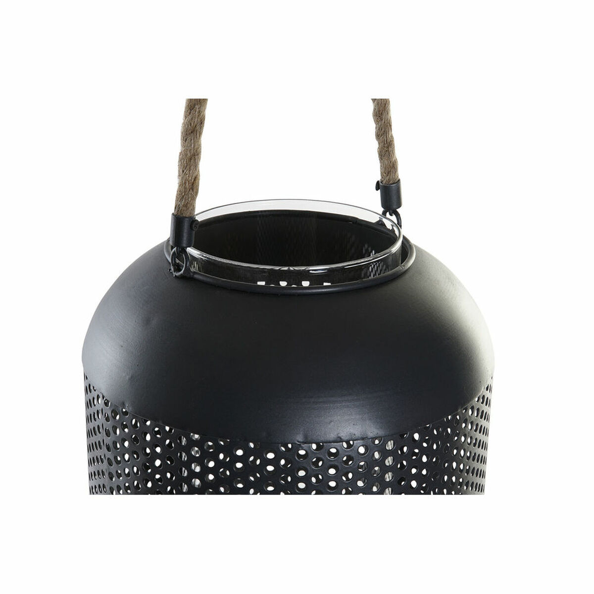 Ljusstakar DKD Home Decor Svart Metall Snöre (22 x 22 x 63 cm) - 4