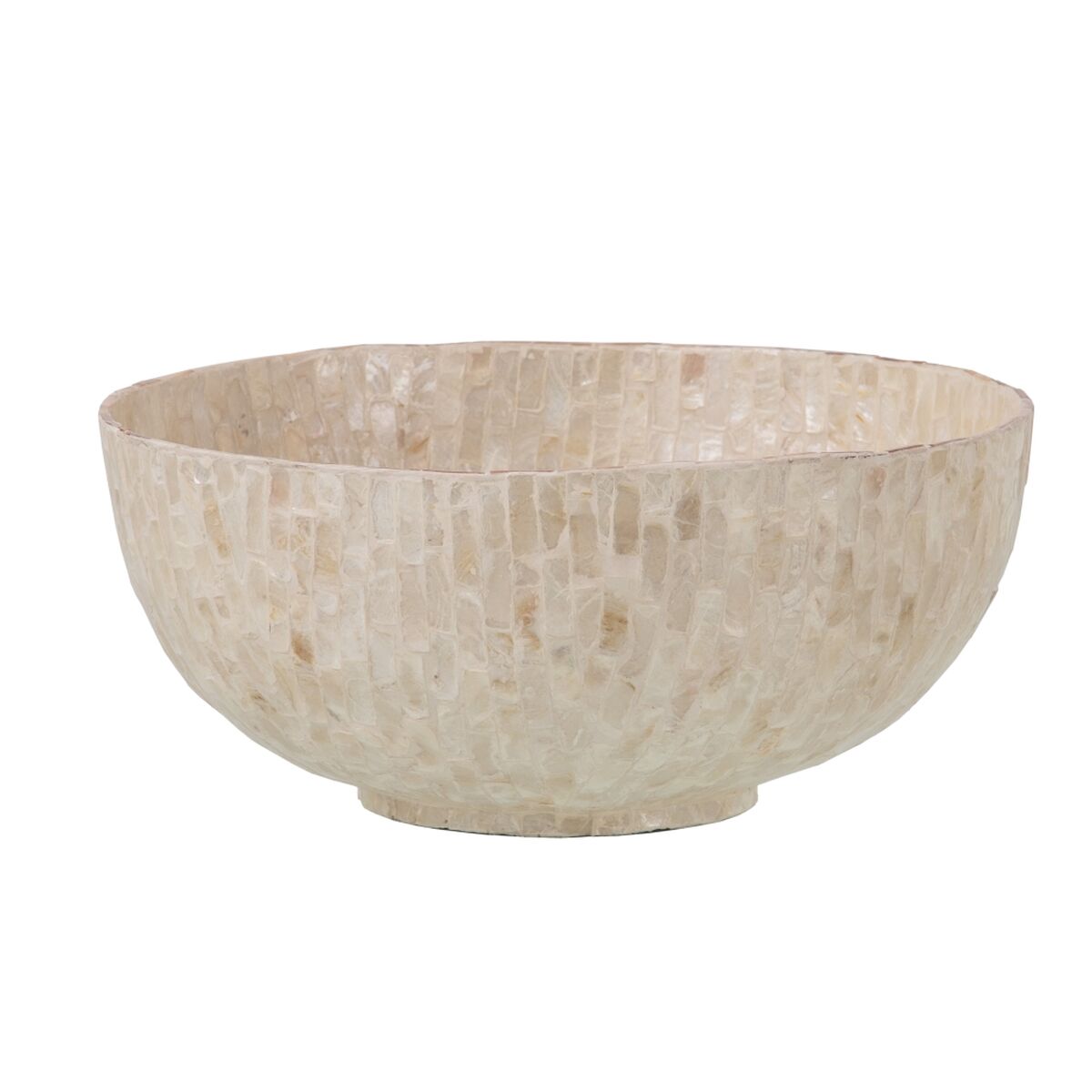 Skål 33 x 33 x 14,5 cm Vit Pärlemor