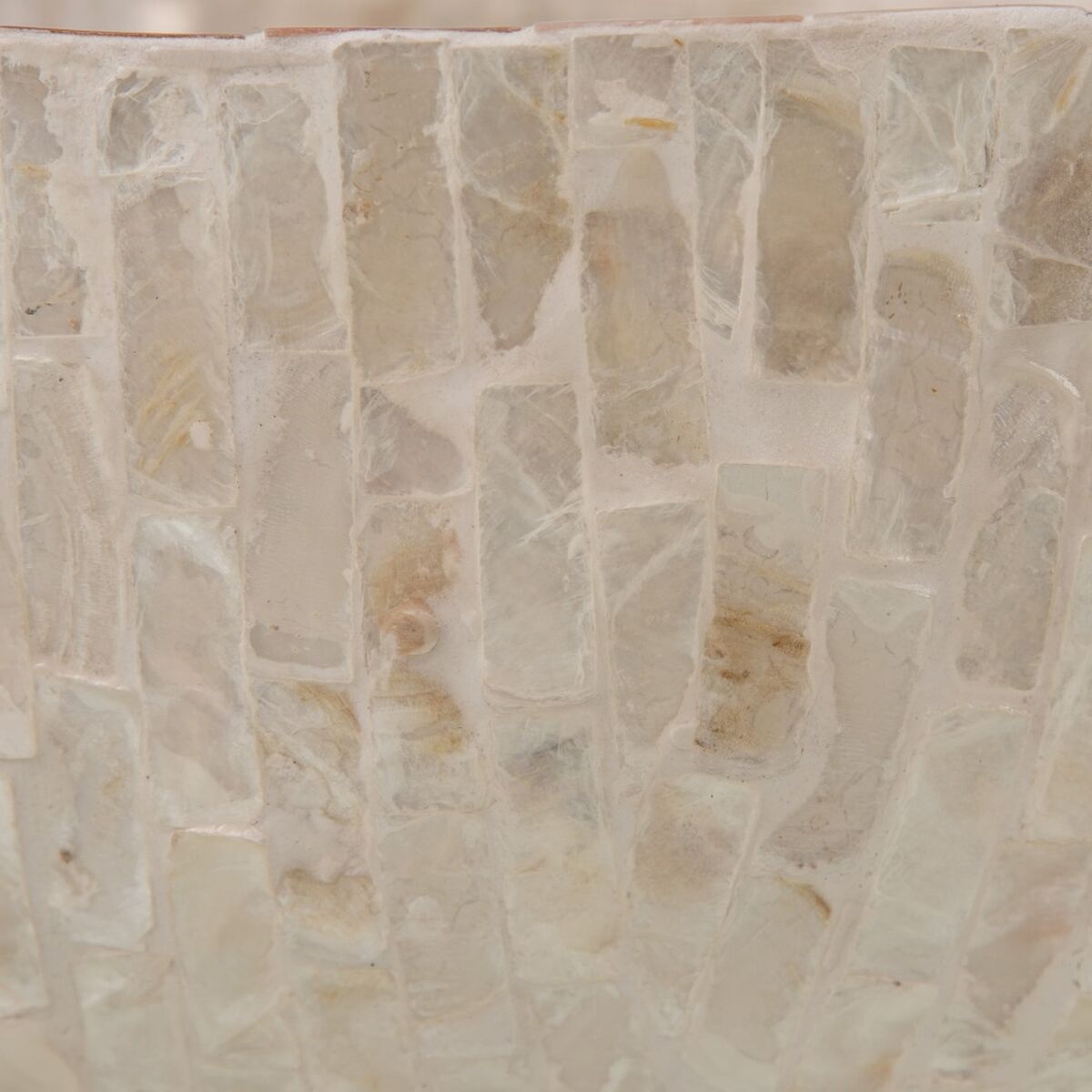 Skål 33 x 33 x 14,5 cm Vit Pärlemor - 4