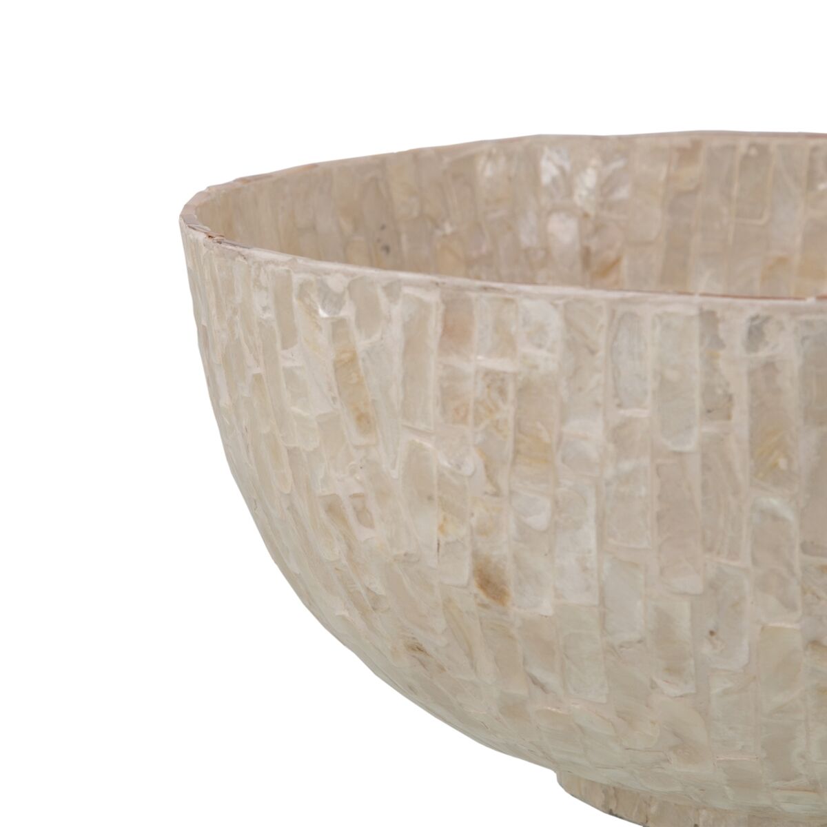 Skål 33 x 33 x 14,5 cm Vit Pärlemor - 3