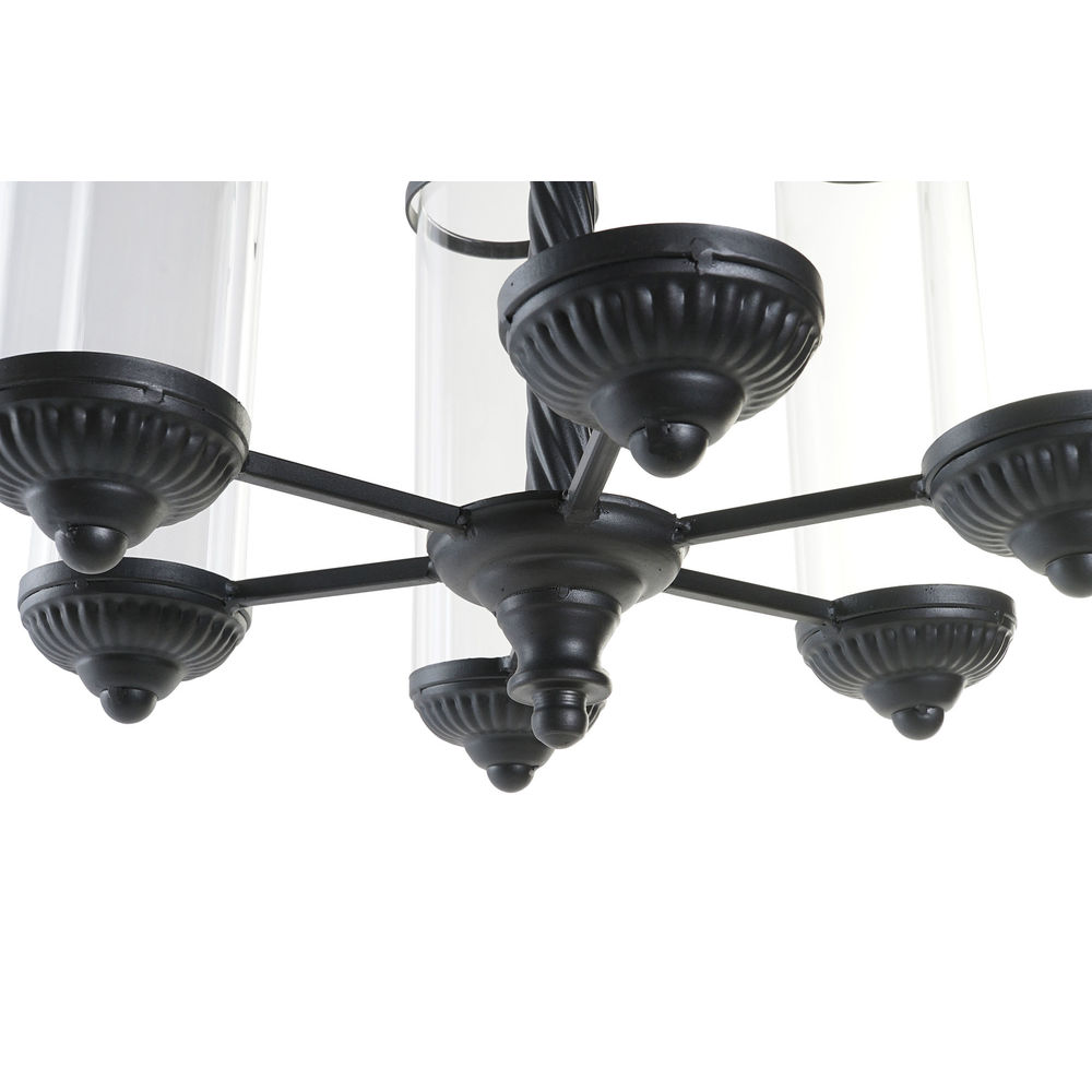 Ljusstakar DKD Home Decor Svart Metall Glas (53 x 53 x 52 cm) - 2