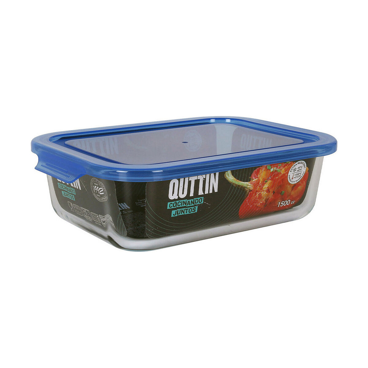Lunchlåda Quttin   Rektangulär Blå 1,5 L 23 x 17,5 x 7 cm