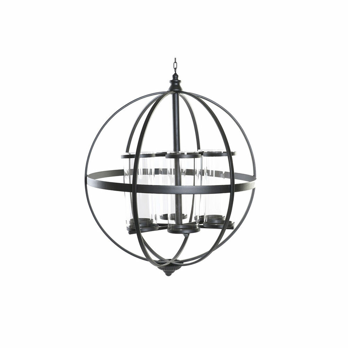Ljusstakar DKD Home Decor Svart Metall Glas (60 x 60 x 73 cm) - 5